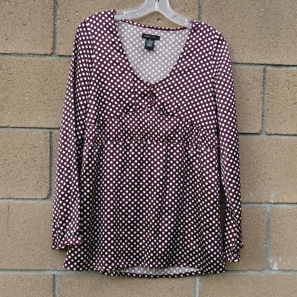 BCBG Maxazria Top Peplum Polka Dot XS Women - Picture 2 of 7